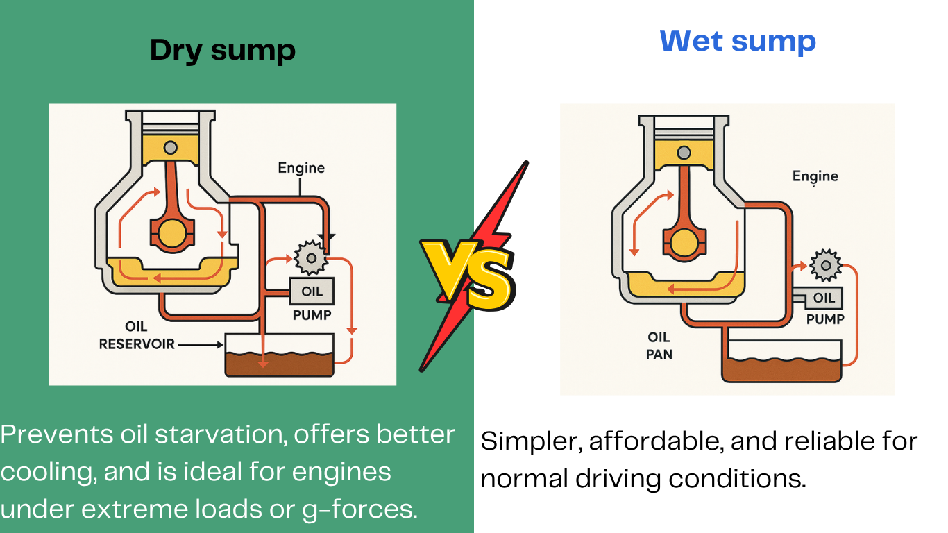 Wet sump vs Dry sump-Which lubrication is the best?