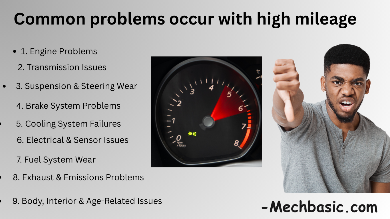 10 common problems occur with high mileage