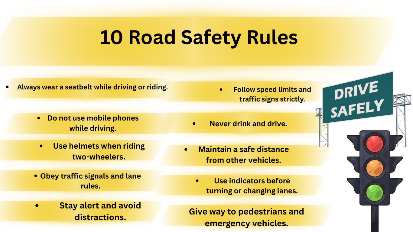 10 road safety rules you  need to know
