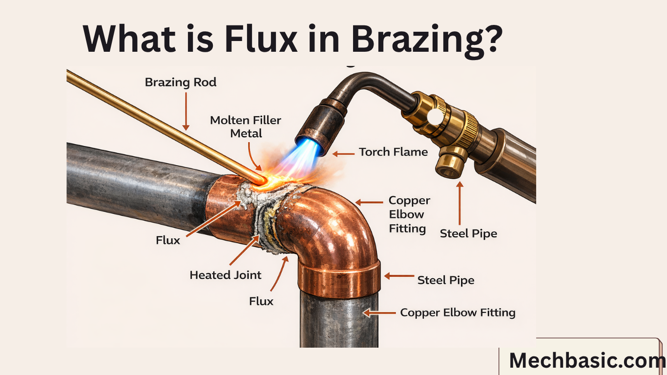 What is flux used for in brazing?