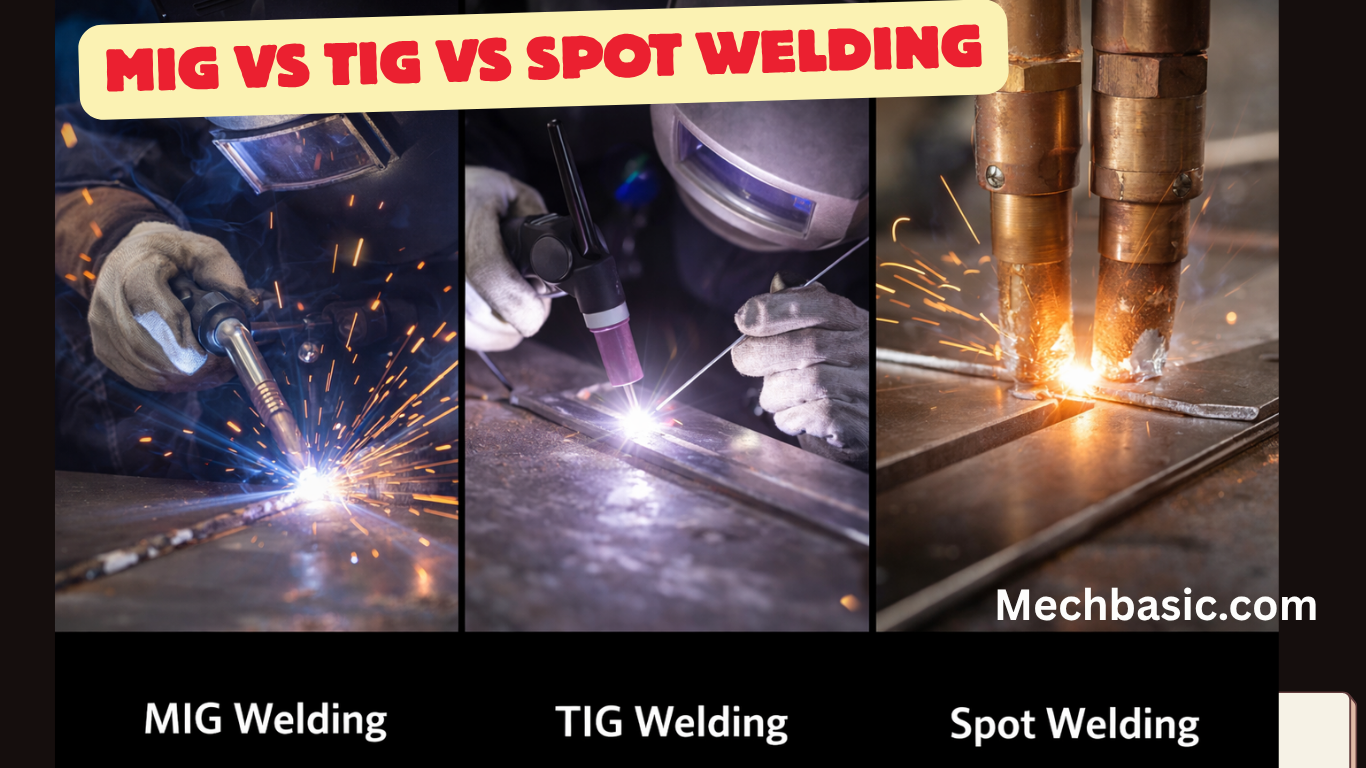 MIG vs TIG vs Spot Welding-Differences you need to know