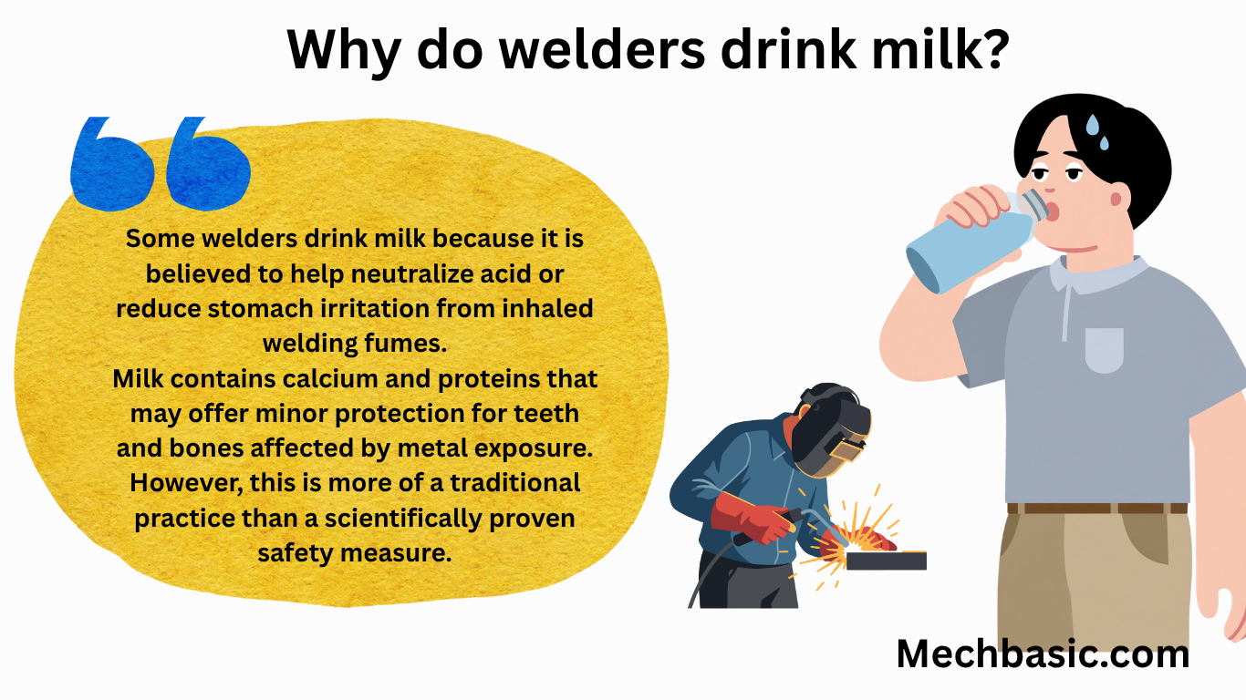 Why do welders drink milk?