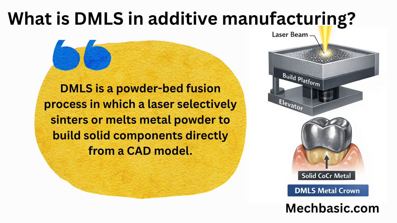 What is DMLS in additive manufacturing?