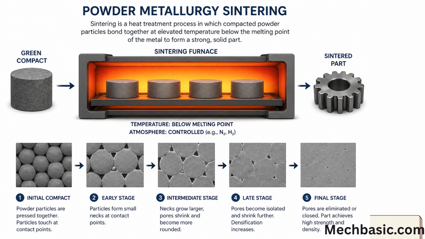 What is powder metallurgy sintering?