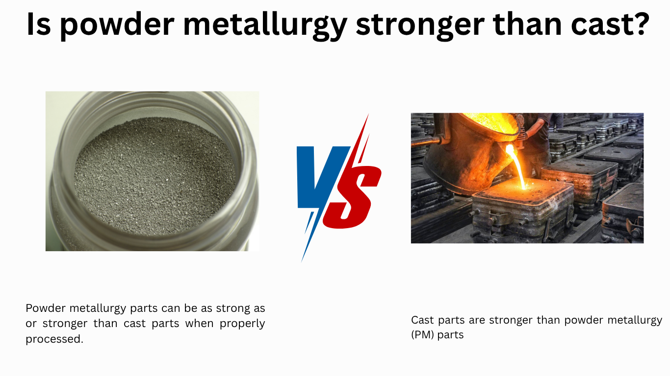 Is powder metallurgy stronger than cast?