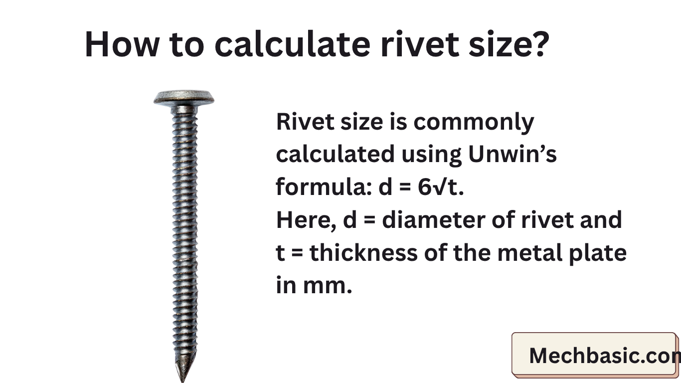 How to calculate rivet size?