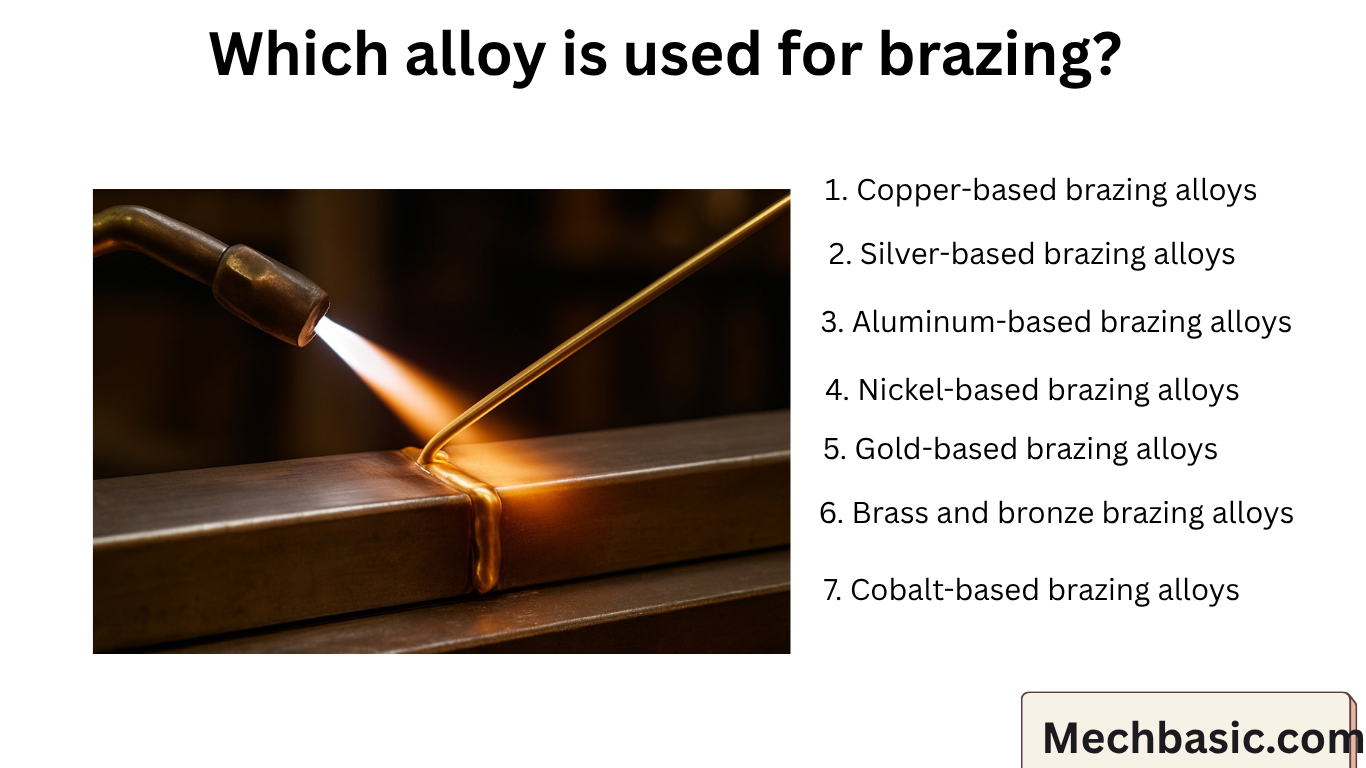 Which alloy is used for brazing?