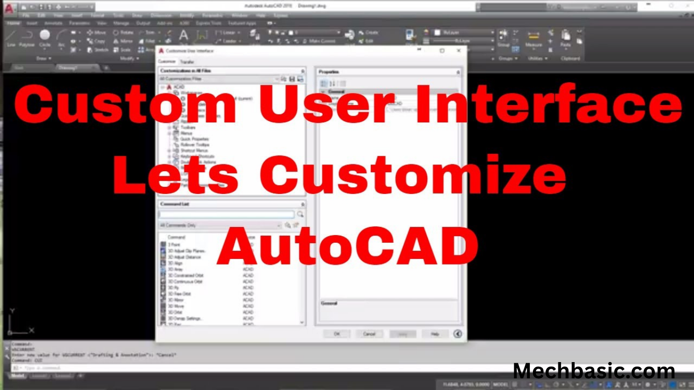 How to customize user interface in AutoCAD?