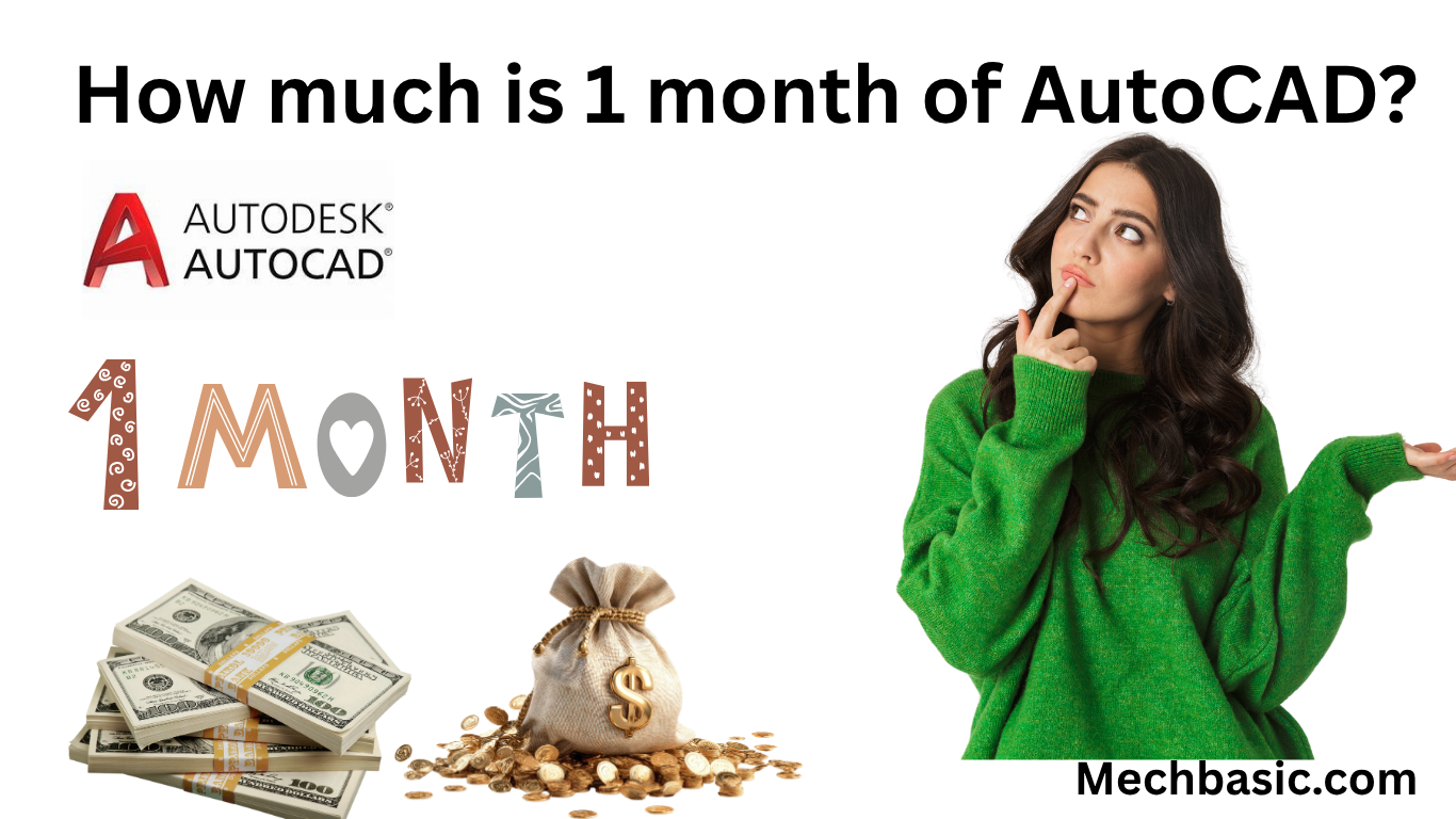 How much is 1 month of AutoCAD?