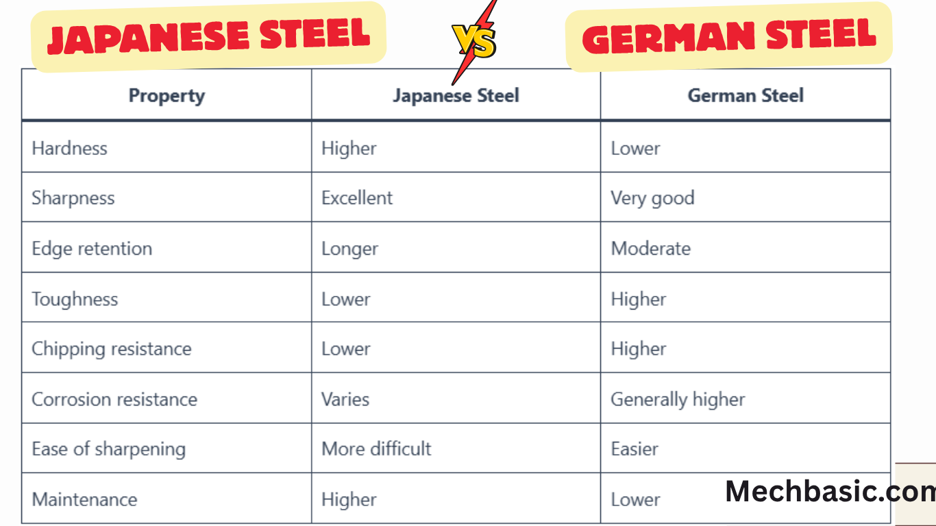 What is better, Japanese steel or German steel?