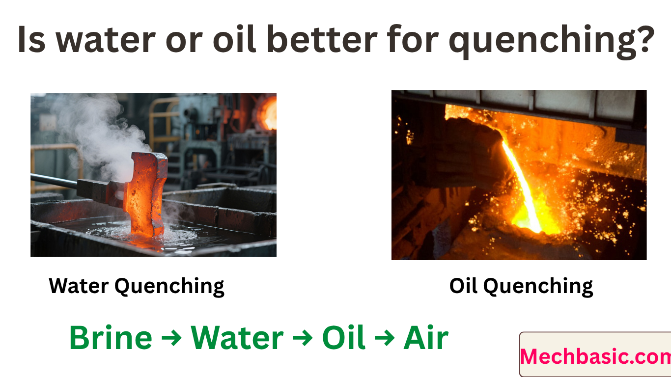 Is water or oil better for quenching?