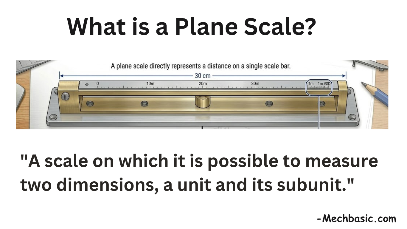 Plane scale in engineering drawing