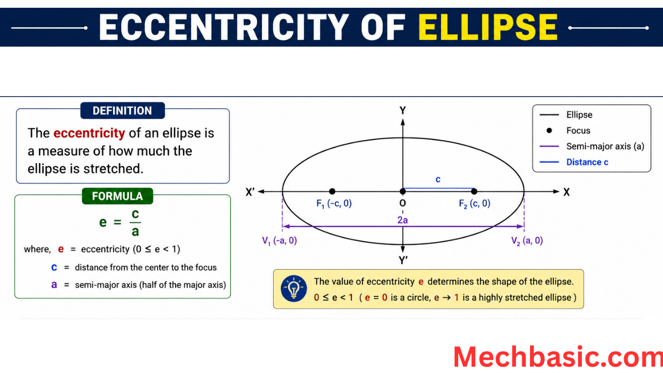 Eccentricity of ellipse-Everything you need to know