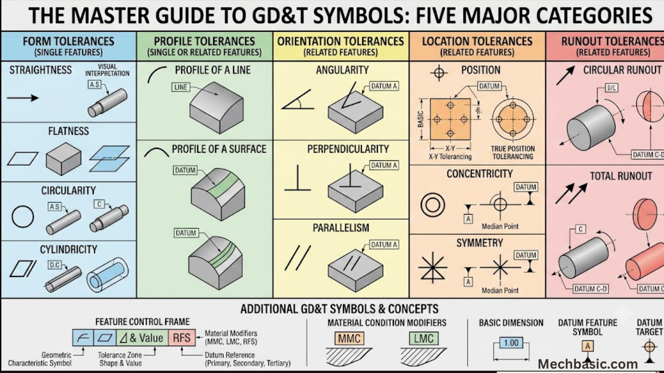 “Geometric Dimensioning and Tolerancing (GD&T) Symbols.”
