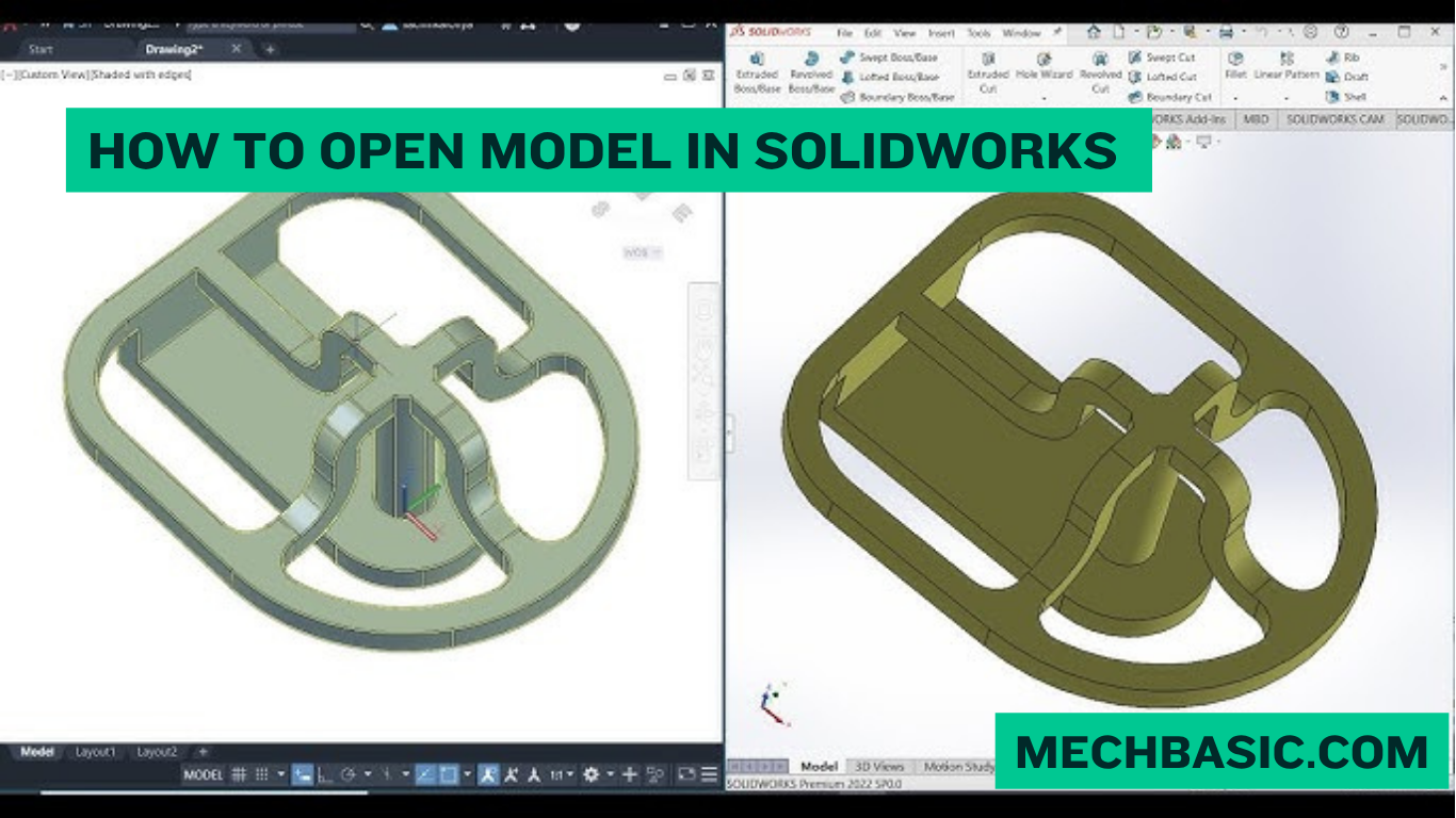How to open a model in drawing Solidworks?