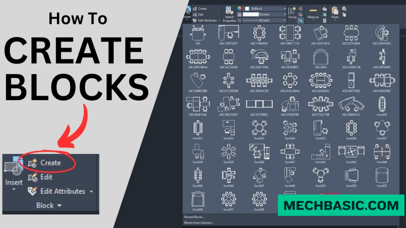 How to create a block in AutoCAD?