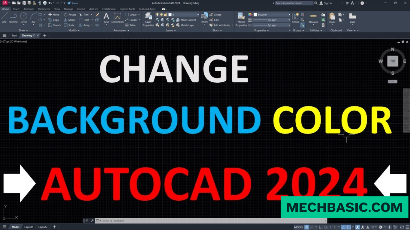 How to change background color in AutoCAD