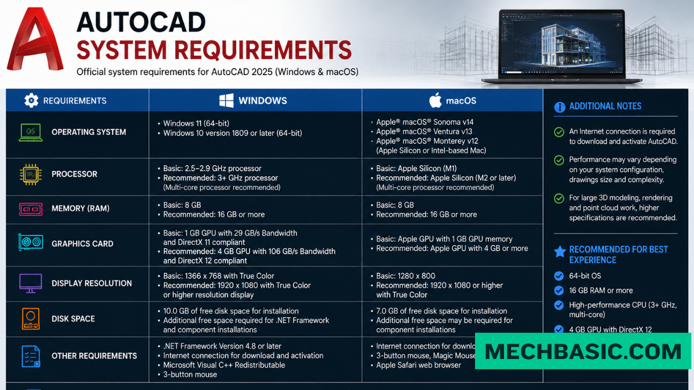 AutoCAD system requirements-Everything you need to know