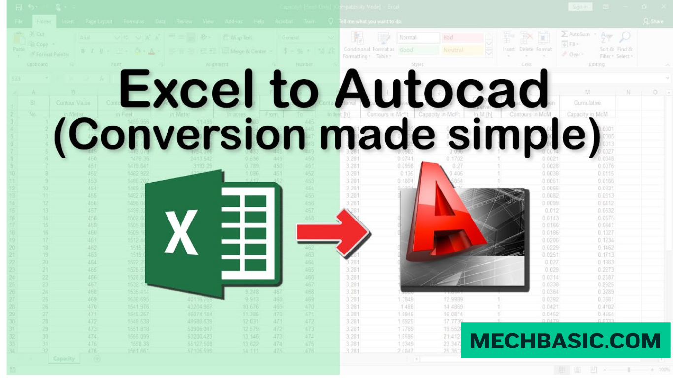 Best way to import excel data in AutoCAD