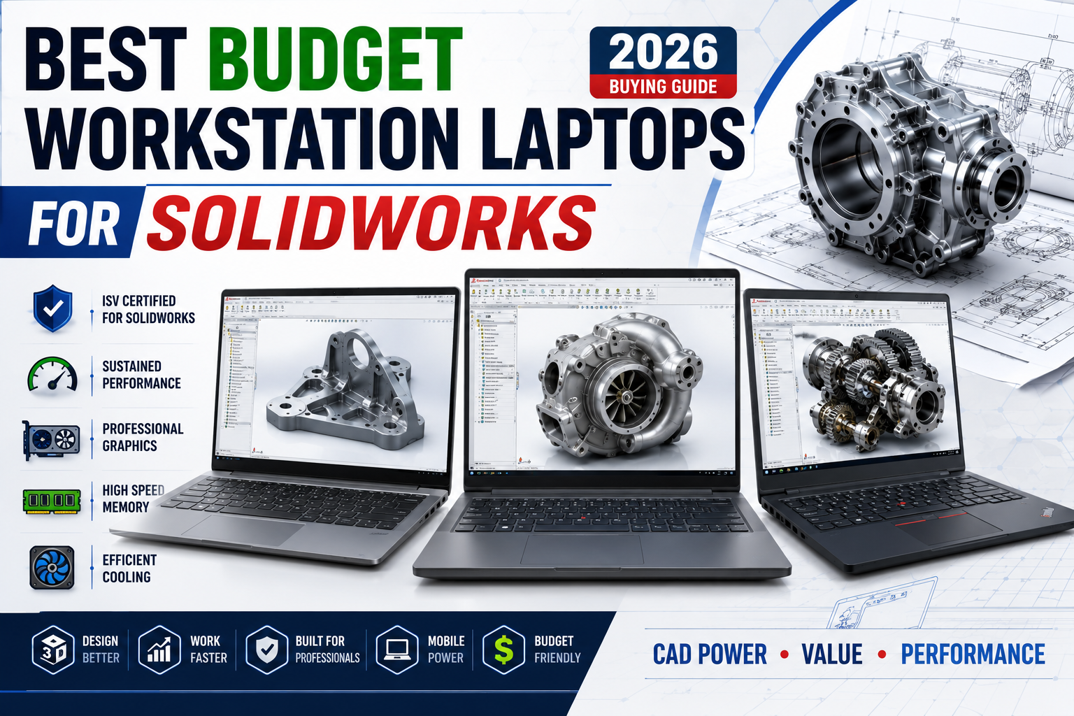 Best Budget Workstation Laptops for SolidWorks and Heavy 3D Assembly Modeling